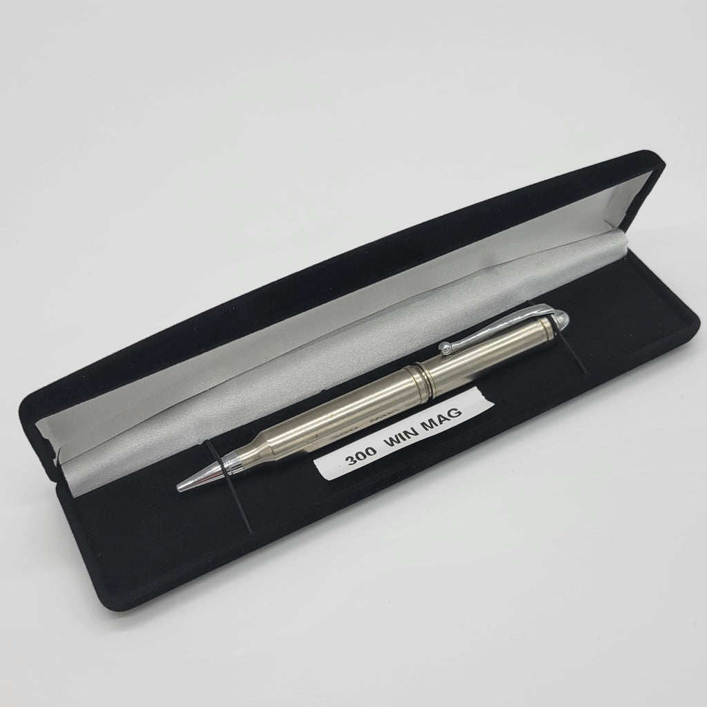 300 Win Mag bullet-style pen in presentation case