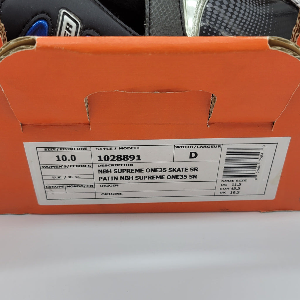Bauer Supreme One35 SR hockey skates box label size 10 D