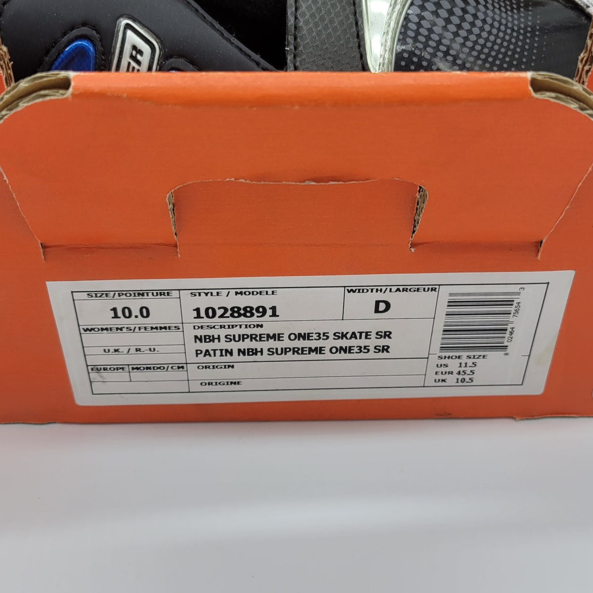 Bauer Supreme One35 SR hockey skates box label size 10 D