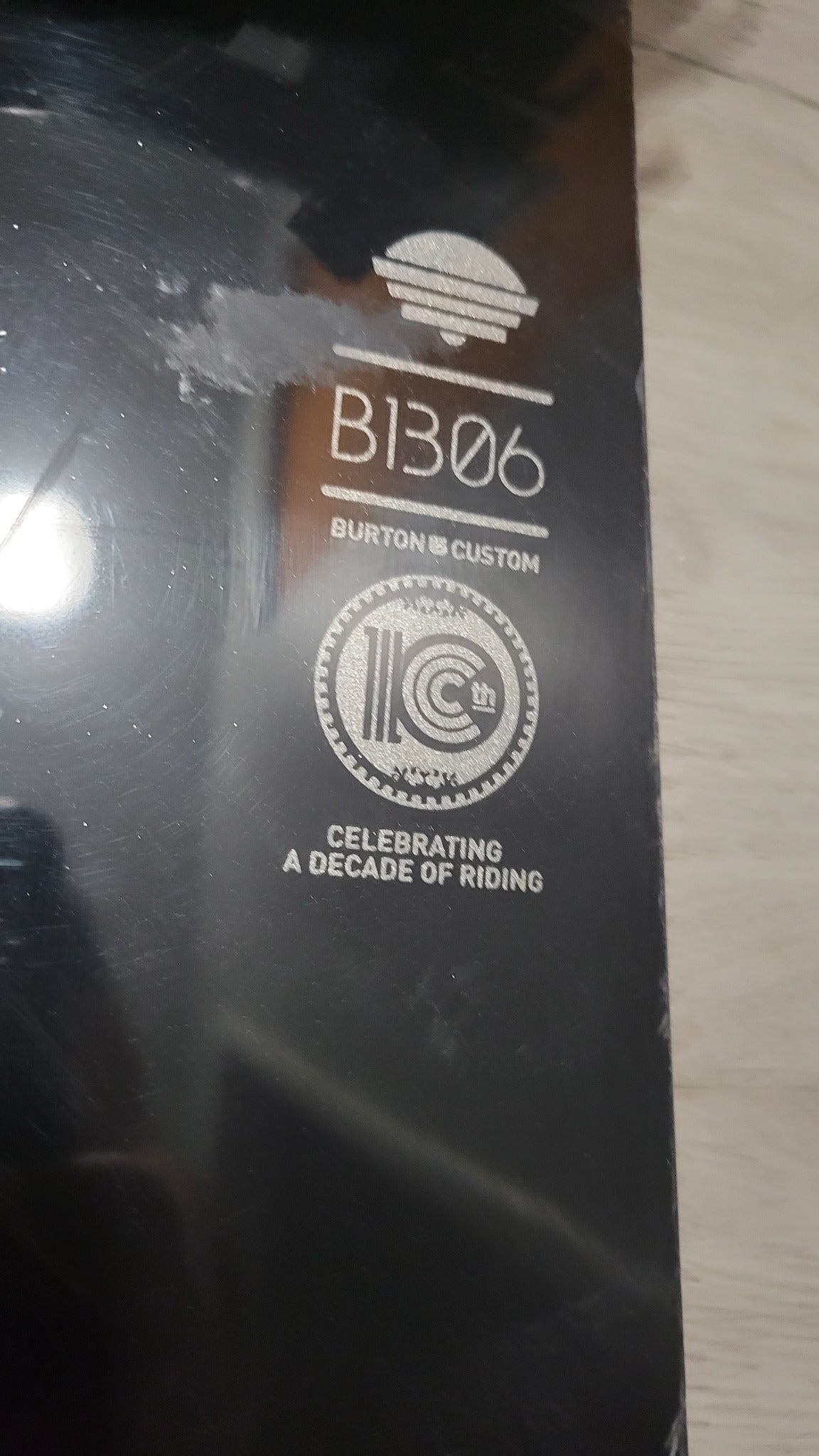 Burton Custom snowboard B1306 identification marking