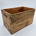 Vintage Canadian Industries Limited CIL shotgun shell wooden ammunition crate front angle