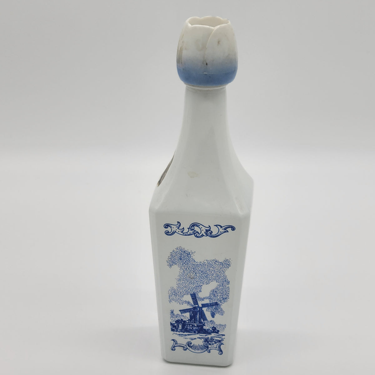 Vintage Vandermint ceramic bottle windmill side