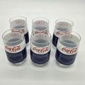 Set of six vintage Coca-Cola denim pocket drinking glasses